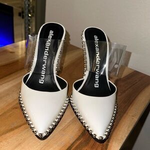 Alexander Wang studded heels white/clear size 36.5 NEW